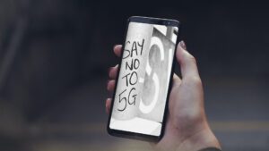 Cell phone message against 5G use