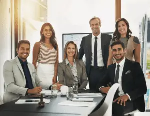 A group of office workers