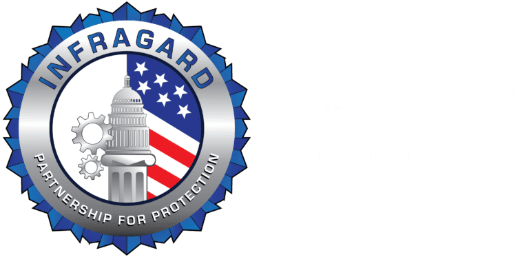 InfraGard logo, partnership for protection.