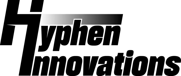 Hyphen Innovations logo in black.