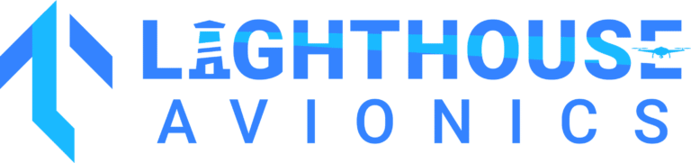 Lighthouse Avionics logo with drone.