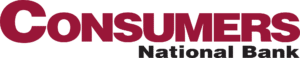 Consumers National Bank logo.