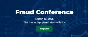 Fraud Conference, March 19, 2025, Nashville.