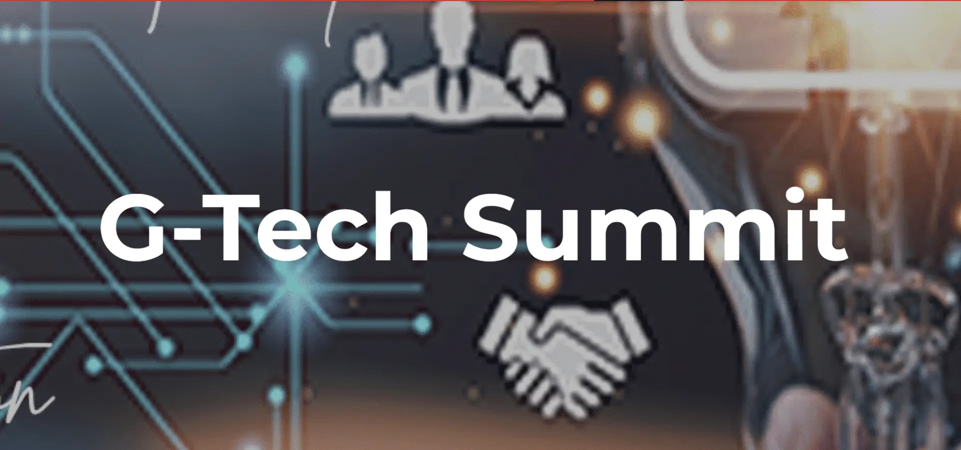 G-Tech Summit logo with handshake icon.