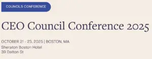 CEO Council Conference 2025 event details.